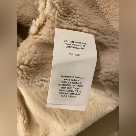 HALFBOY Short Cropped Aviator Shearling Jacket - Picture 10 of 11